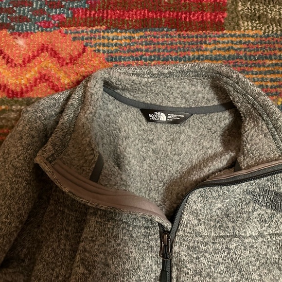 North Face Light Green Heather Fleece Jacket, M - Picture 4 of 4